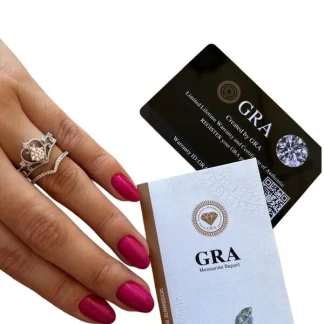 Anel 2 em 1 Coroa Moissanite 0,5 Ct Prata 925 Ródio