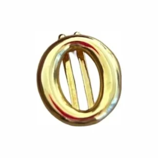 Pingente PIN letra O Prata 925 Ouro18k
