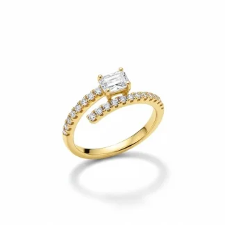 Anel fino ajustável 1 pedra oval zircônia Prata 925 Ouro 18 k