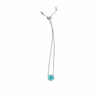 Pulseira Redonda Turmalina fusion Gravata Prata 925 Ródio