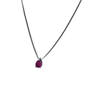 Colar Gota Topázio Rosa fusion Prata 925 Ródio