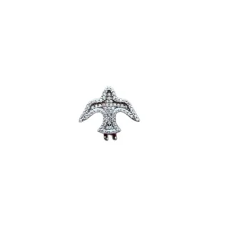 Pingente PIN Espírito Santo zircônia Prata 925 Ródio