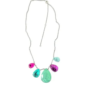 Colar Gota Turmalina Fusion Colors G Prata 925 Ródio