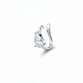 Piercing Fake Gota zircônia Prata 925 Ródio