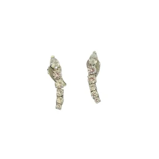 Brinco Eaurcuff Zircônia Prata 925 Ródio