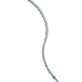 Pulseira Riviera flor zircônia 17 cm Prata 925 Ródio