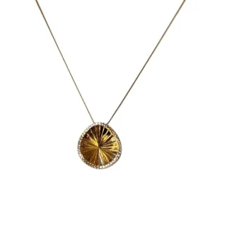 Colar vitória régia zircônia Prata 925 Ouro18k