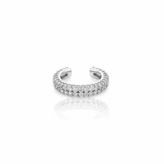 Piercing micro cravação zircônia Prata 925 Ródio