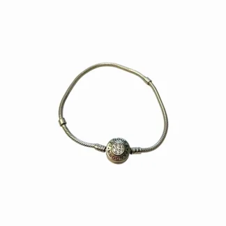 Pulseira 19 cm fecho zircônia Prata 925 Ródio