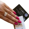 Anel Degradê aberto Moissanite 3,36 Ct Prata 925 Ródio