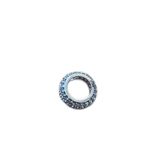 Pingente separador argola zircônia Prata 925 Ródio