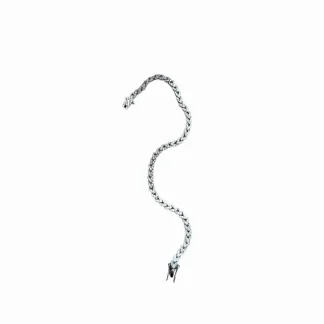Pulseira Riviera Folha zircônia 17 cm Prata 925 Ródio