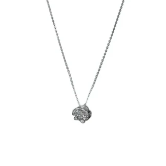 Colar Flor Zircônia Prata 925 Ródio