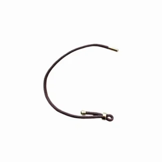 Pulseira Cordão Marrom Ponteira Prata 925 Ouro 18k