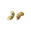 Brinco Flor 2 pétalas zircônia borda Prata 925 Ouro 18 k