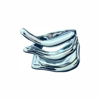 Anel 3 aros liso Prata 925 Ródio