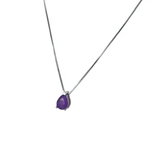 Colar Gota Ametista Fusion Prata 925 Ródio