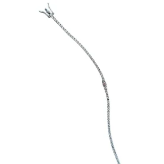Pulseira Riviera zircônia degradê 17 cm Prata 925 Ródio