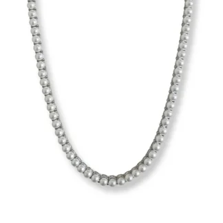 Colar Riviera Pérola 42 cm Prata 925 Ródio