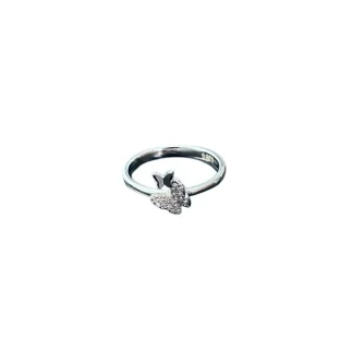 Anel Borboleta zircônia Prata 925 Ródio