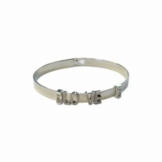 Pulseira Bracelete LOVE zircônia Prata 925 Ródio