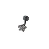 Piercing Zircônia Flor Prata 925 Lisa