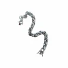 Pulseira Portuguesa Zircônia 17 cm Prata 925 Ródio