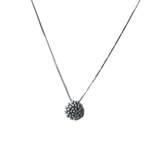 Colar redondo Chuveiro zircônia 12mm vazado Prata 925 Ródio