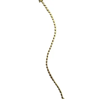 Pulseira bolas ovais 17 cm Prata 925 Ouro 18 k