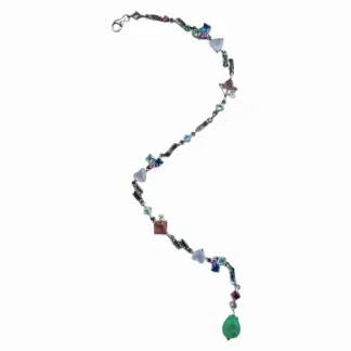 Pulseira Pedra Colors fusion 19 cm Prata 925 Ródio
