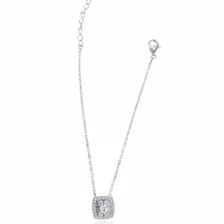 Pulseira Quadrado zircônia Prata 925 Ródio