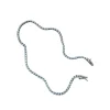 Tornozeleira Riviera zircônia 3 garras 25 cm Prata 925 Ródio