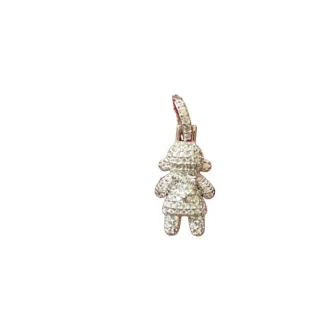 Pingente Menina Zircônia Branca Prata 925 Ródio