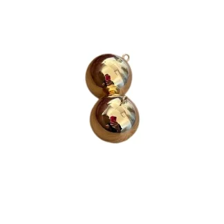 Pingente Bola (2) Prata 925 Ouro 18k