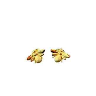 Brinco Abelha Prata 925 Ouro 18 K