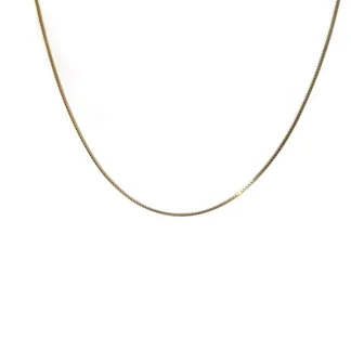 Colar corrente italiana com alongador Prata 925 Ouro 18k