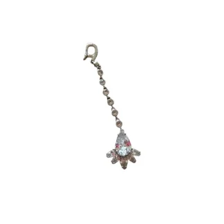 Pingente pendente cristal branco Prata 925 Ródio