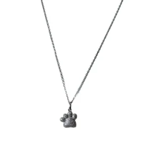 Colar Patinha zircônia micro cravação Prata 925 Ródio