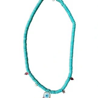 Colar olho grego com Pedras Prata 925 Ródio