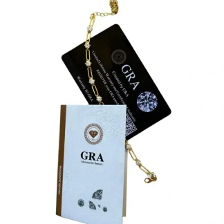 Pulseira Elos com alongador 3 quilates Moissanite Prata 925 Ouro 18 k