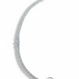 Pulseira Riviera degradê zircônia16 cm Prata 925 Ródio