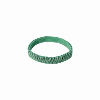 Pulseira malha Aço verde em Prata 925 com Ródio