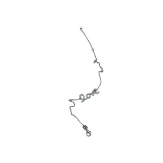 Pulseira Love zircônia micro cravação com alongador Prata 925 Ródio