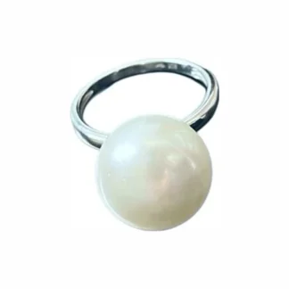Anel Pérola G Prata 925 Ródio