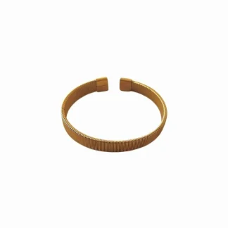 Pulseira Aço cirúrgico aberta Dourada