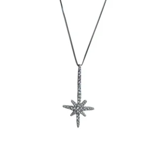 Colar estrela articulada zircônia Prata 925 Ródio