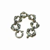 Pulseira Elos Eletro forma 20 cm Prata 925 Lisa
