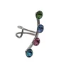 Piercing Fake Zircônia Colors 1 Prata 925 Lisa