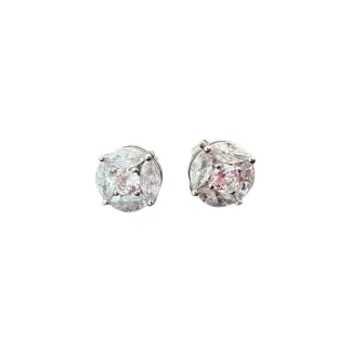 Brinco Illusion zircônia branca 10mm Prata 925 ródio