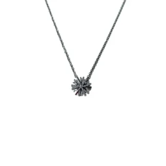 Colar anti-stress zircônia Prata 925 Ródio